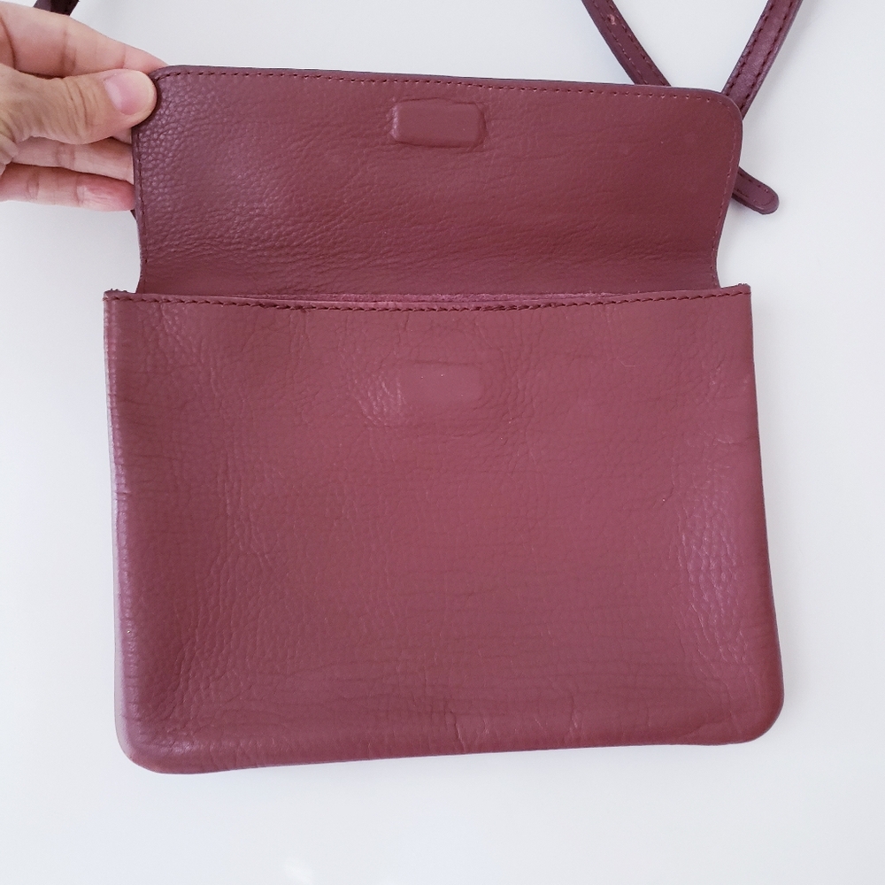 J. Jill Burgundy Leather Crossbody Bag - Picture 3 of 14
